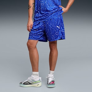 Hoopaverse Men’s Printed 6" Basketball Shorts, Mountain Blue-AOP, extralarge-IND